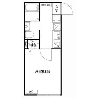 MQuarto朝霞【105号室】の間取り