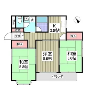 ベルハイム白金【203号室】の間取り