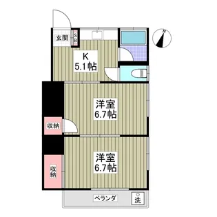 富士見コーポ【2階】の間取り