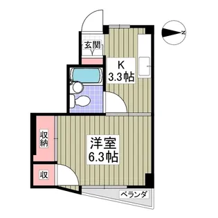 ヴィラ狭山ヶ丘【3階】の間取り