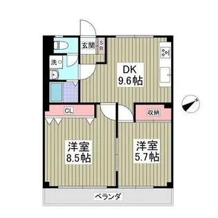 エスピーパレスA15【3階】の間取り
