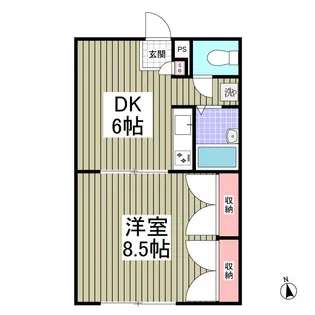 ブランドール北之幸谷【103号室】の間取り