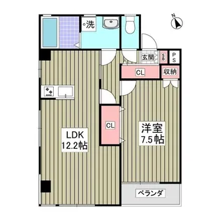 レジデンスクニヤ【3階】の間取り