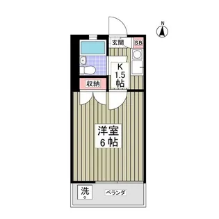 清水ハイツ【1階】の間取り