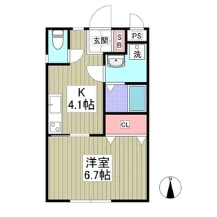 プログレス城南【103号室】の間取り