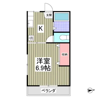 プランドール鶴田 旧カーサー羽黒台【2階】の間取り