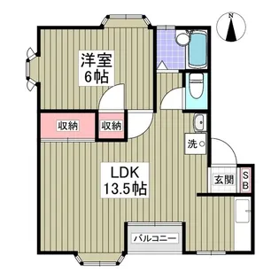 ルビーヒルズB【202号室】の間取り