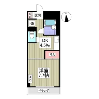 マンションタカノ【1階】の間取り