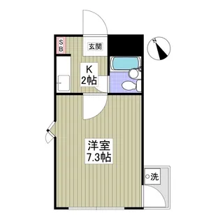 クリアス北坂戸F 旧レモンハウス北坂戸F【206号室】の間取り