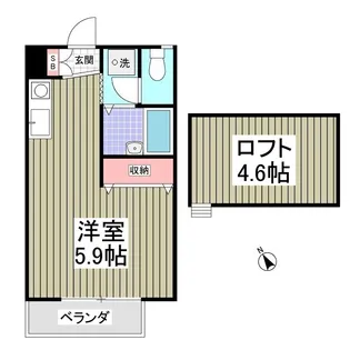 フロンティアⅠC棟【2階】の間取り