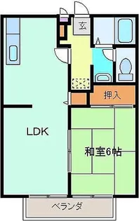 ハイツハーモニー【2階】の間取り