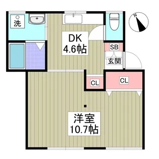 ハイツサングリーン【1階】の間取り