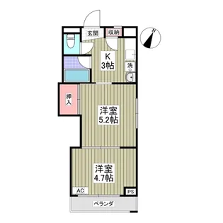 エルプレシア前橋【2階】の間取り