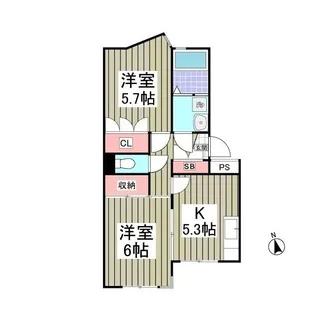 コートビレッジ今泉【1階】の間取り