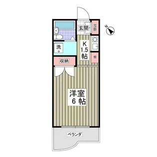 パールハイツ東八幡【4階】の間取り