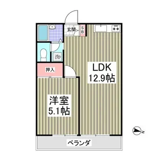 IZUMIX・2B【1階】の間取り