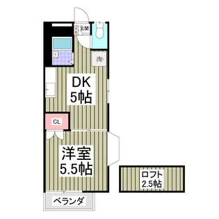 草加第36レジデンス【201号室】の間取り