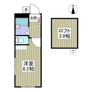 サンガーデン川越【106号室】の間取り