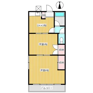 大塚ハイツ1号棟【2階】の間取り