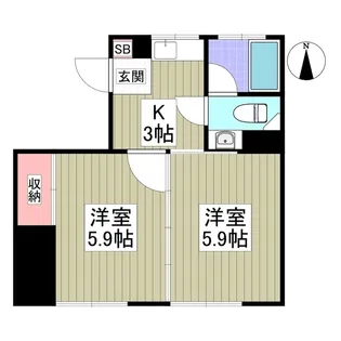 関コーポ【1階】の間取り