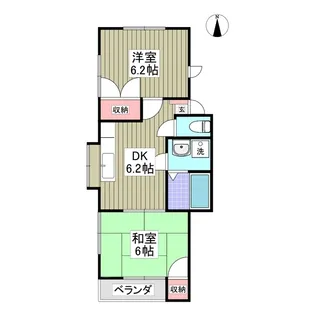 アレスト関口PART1【2階】の間取り