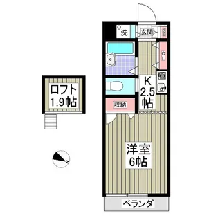 フロンティアⅢ E棟【2階】の間取り