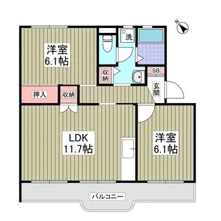 自由ヶ丘シティハウス【302号室】の間取り