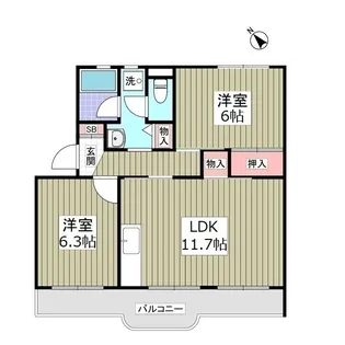 自由ヶ丘シティハウス【101号室】の間取り