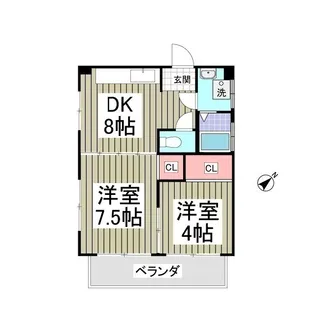 ドレープ新前橋【2階】の間取り