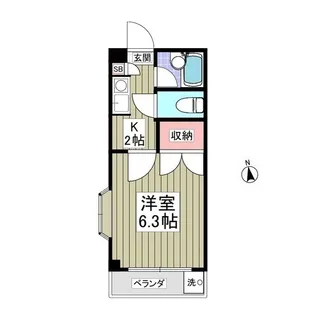 レジデンスTOYOUKE江曽島【201号室】の間取り