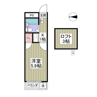 アルトーロ蒲生Ⅱ【206号室】の間取り
