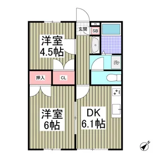アークB【102号室】の間取り