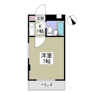 カムレードフカヤ【201号室】の間取り