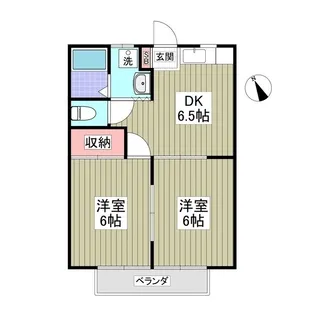 コーポアゼリア【1階】の間取り