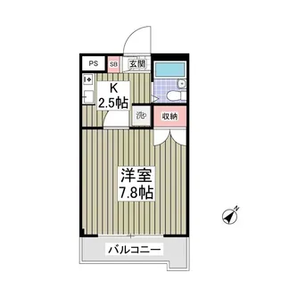 フラッツマグノリア【202号室】の間取り