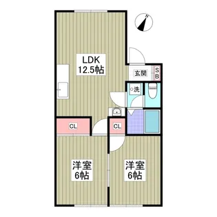 リブレス桐生堤町A【1階】の間取り