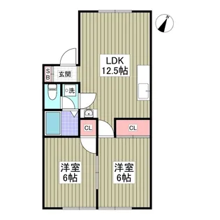 リブレス桐生堤町A【1階】の間取り