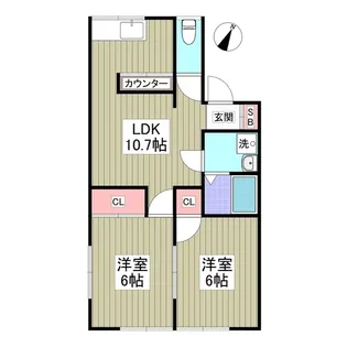 リブレス桐生堤町A【1階】の間取り