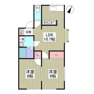 リブレス桐生堤町A【1階】の間取り