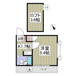 ブラウン第3【2階】の間取り