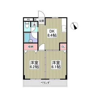 レジデンスホリ【1階】の間取り