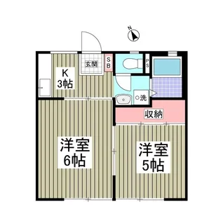 サンシティ江田B【1階】の間取り
