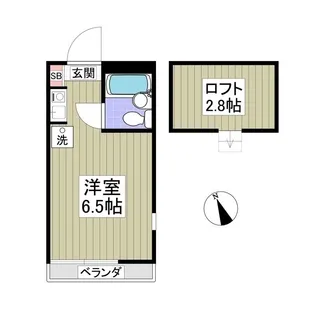 カレッジ志木【2階】の間取り