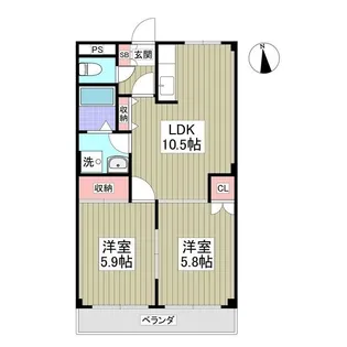 サウス・フォレストA【2階】の間取り