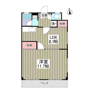サンシャイン今宮【1階】の間取り