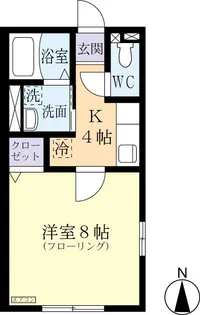 インペリアルI【0201号室】の間取り