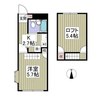 エーデルハイツ【2階】の間取り