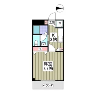 KURADO片柳【216号室】の間取り
