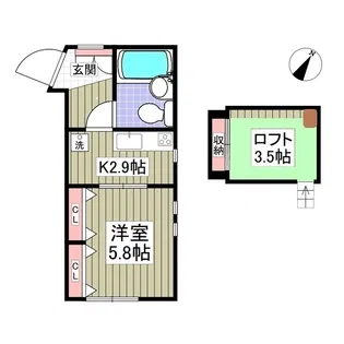 グレースアイルY【1階】の間取り