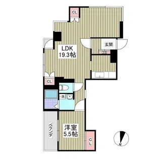 ハウズマンション【4階】の間取り